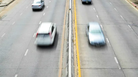 Time lapse quickly traffic on high way Stock Footage 29161636