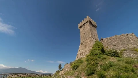 Time lapse of the radicofani tower Video stock 69135195