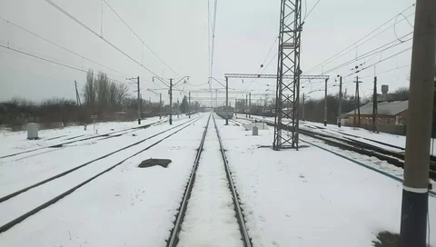 Time lapse railway train Stock Footage 86981456