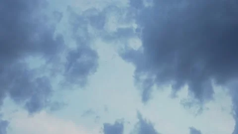 Time Lapse Of Rain Clouds Covering The Sky. Clouds with Rain are Moving into the Stock Footage 137786305