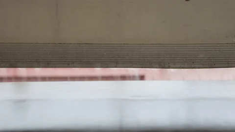 Time lapse of rain drops, close up view with reflection Stock Footage 141200564