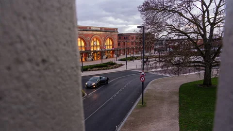 Time Lapse of the rain Station in Saint Quentin in France Stock Footage 222037815