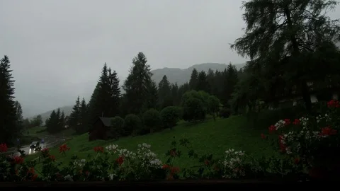 Time lapse raining in Alta Badia Stock Footage 78069401
