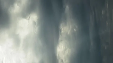 Time lapse rainy dark storm clouds before thunderstorm scary and moody sky Stock Footage 256994731