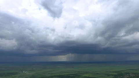 Time lapse - the rainy storm is coming over the plain Stock Footage 108537984