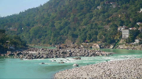 Time lapse of rapids on the Ganges river Stock Footage 58494168