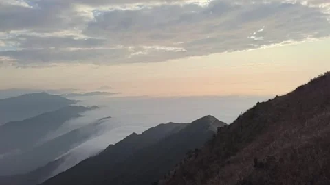 Time-lapse Rare Double-layer Clouds Flowing in Opposite Directions Stock Footage 330155501