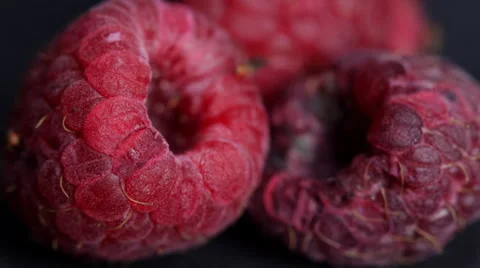 Time lapse: Raspberries decomposing, shriveling with flies Stock Footage 34333064