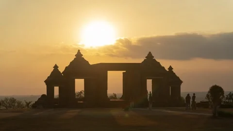 Time Lapse Ratu Boko Palace archaeological site in Java Yogyakarta, Indonesia Stock-Footage 294723545