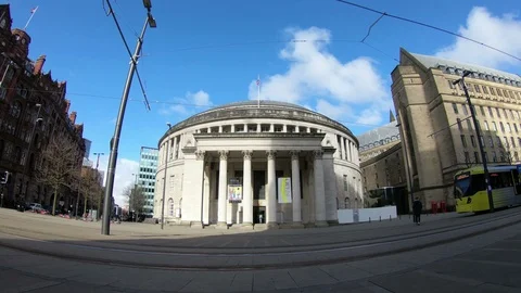 A Time Lapse Recording of Manchester Central Library Stock Footage 87521790