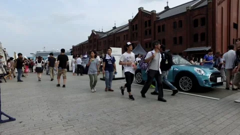 Time Lapse Red Brick Warehouse Yokohama Stock Footage 255057540