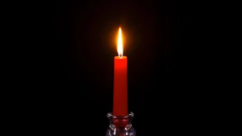 Time-lapse of a red candle burning out Stock Footage 129033935