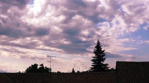 Time lapse red clouds Stockbeeldmateriaal 50418498