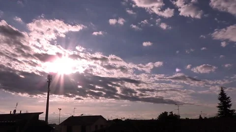 Time lapse red clouds Stockbeeldmateriaal 50537827