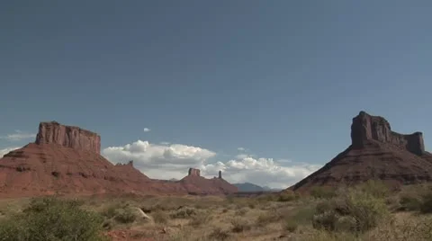 Time lapse red rock monuments near Moab Utah Stock Footage 21646144