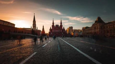 Time Lapse Red Square Stock Footage 195937649
