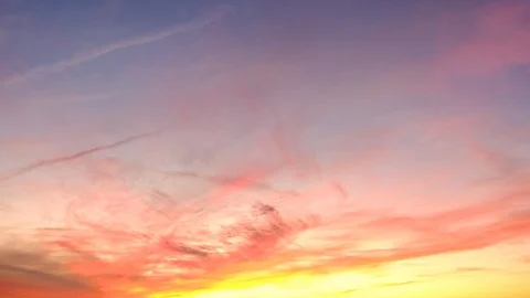 Time lapse of red sunset cloudy sky. Sunset sky background. Stock Footage 102437673