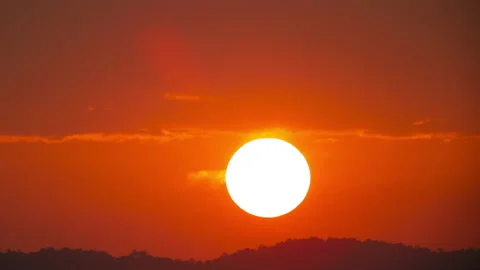 Time lapse red sunset  Stock Footage 233790287