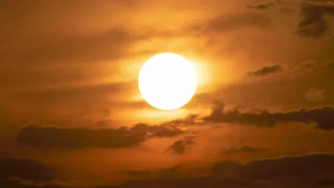 Time lapse red sunset  Stock Footage 233790353