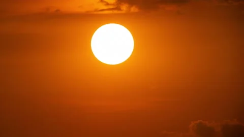Time lapse red sunset  Stock Footage 233790460