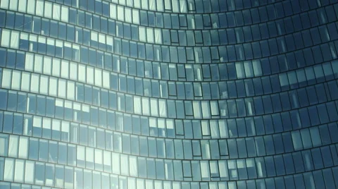 TIME LAPSE Reflexions in windows of an office complex Stock Footage 45560771