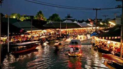 Time lapse of the restaurant ship on the river at night. 4K Footage Stock Footage 245595020