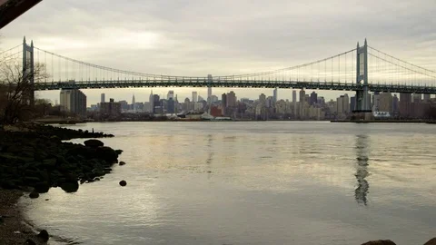 Time lapse RFK Bridge (triboro Bridge) Stock Footage 74091071