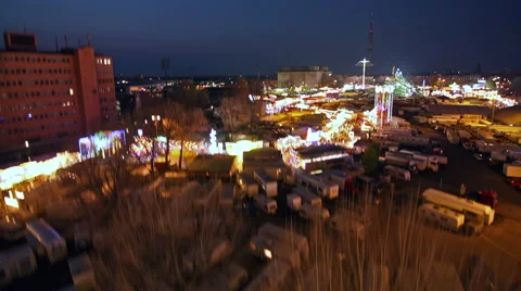 Time Lapse ride on a big wheel in Hamburg Stock Footage 45206575