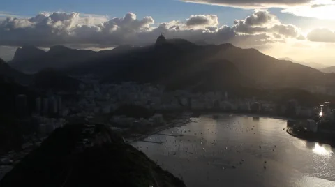 Time Lapse of Rio de Janeiro over lake, sugar loaf and christ the redeemer Stock Footage 50963710
