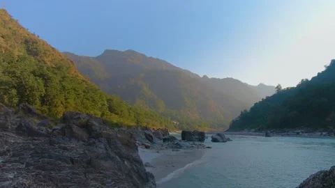 Time lapse Rishikesh India Stock Footage 158892993