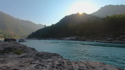 Time lapse Rishikesh India Stock Footage 158893096