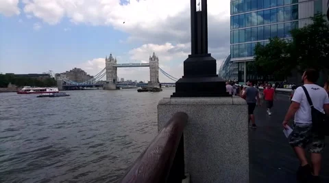 Time Lapse At Rive Thames And London Tower,Uk Stock Footage 65969584