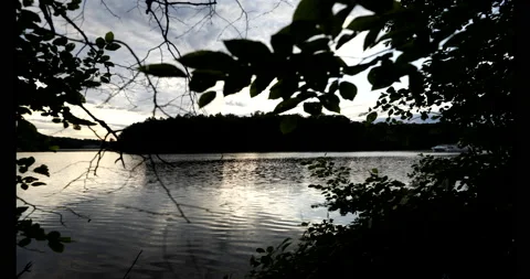 Time lapse of River and Clouds around Island Stock Footage 142836850