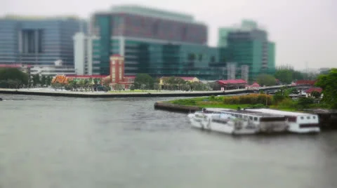 Time lapse "River in Bangkok" Stock Footage 26300305