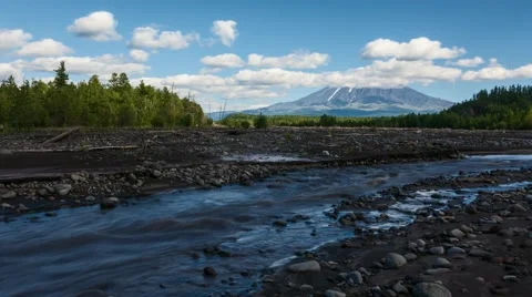 Time Lapse. River Valley Studenaya. Kamchatka, Russia. Stock Footage 68579602