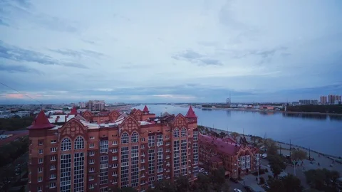 Time lapse of riverside late in the evening Video stock 110074920