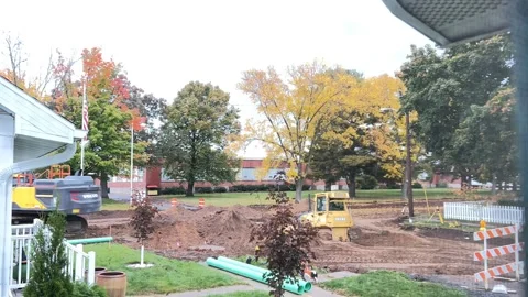 Time lapse of road construction on my street Stock Footage 230020749