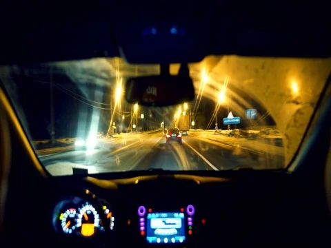 Time-lapse on the road Stock Footage 74356765