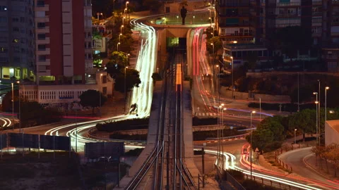Time lapse of road intersection at rush hour traffic. Stock Footage 167855483