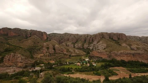 Time-lapse of the rock formations at the Canyon in Islallana, La Rioja, Spain Stock Footage 98032758