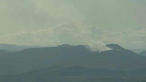 Time Lapse of Rocky Mountain Forest Fire Smoke Stock Footage 54733131