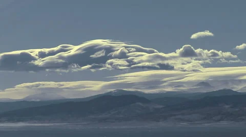 Time Lapse of Rocky Mountain Lee Wave Rotor Clouds 스톡 동영상 54735543