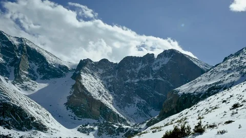 Time Lapse Rocky Mountain Longs Peak Diamond Stock Footage 107326739