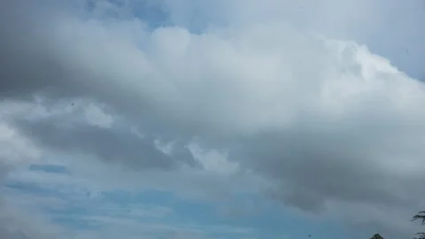 Time Lapse of Rolling Clouds and White Clouds Movement in Blue Sky 4K Ultra HD Video stock 320033449