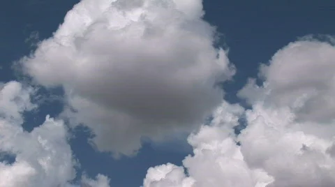 Time lapse rolling clouds. Sunny day. Blue sky Stock Footage 706520