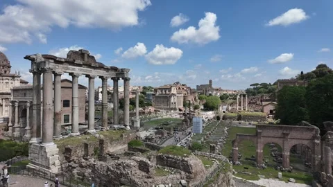Time Lapse Of Roman Forum At Sunset In Rome Stock Footage 336799141