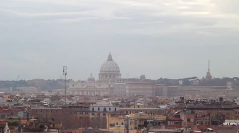 Time Lapse of Rome with View to San Pietro Stock Footage 37925910