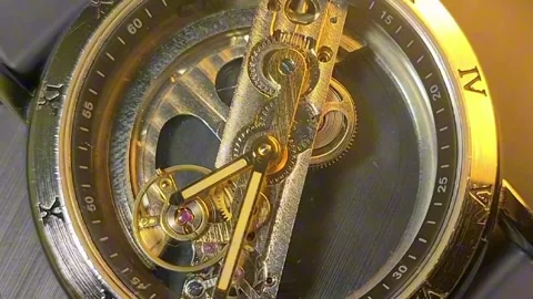 Time lapse of the rotating hands of a classic clock. Stock Footage 252753360