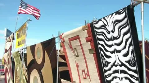 Time-lapse of Rugs Hanging Vidéo 12614984