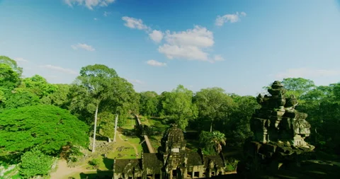 Time Lapse of The Ruins at The Baphuon Temple in Angkor, Siem Reap, Cambodia Stock Footage 149358486